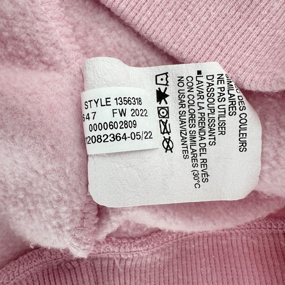 Under Armour Women Sz Large Pink Logo Hoodie Sweatshirt Loose Fit Cotton Blend - Picture 7 of 10